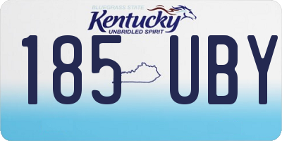 KY license plate 185UBY
