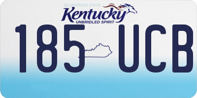 KY license plate 185UCB