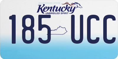 KY license plate 185UCC