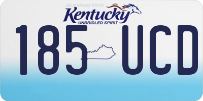 KY license plate 185UCD