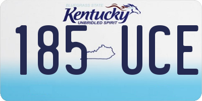 KY license plate 185UCE