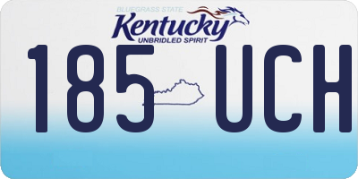 KY license plate 185UCH