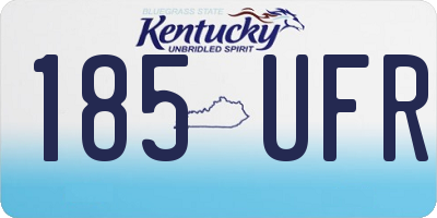 KY license plate 185UFR