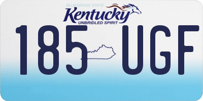 KY license plate 185UGF