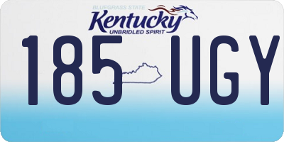 KY license plate 185UGY