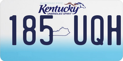 KY license plate 185UQH