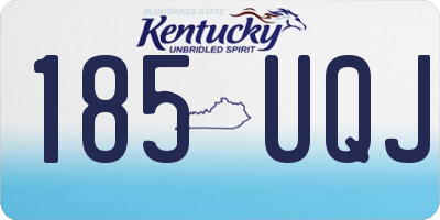 KY license plate 185UQJ