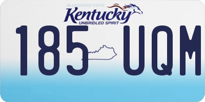 KY license plate 185UQM