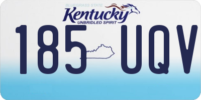 KY license plate 185UQV