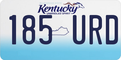 KY license plate 185URD
