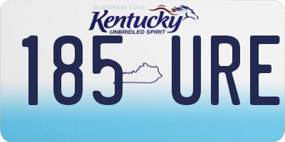 KY license plate 185URE