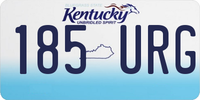 KY license plate 185URG