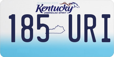 KY license plate 185URI