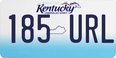 KY license plate 185URL