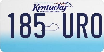 KY license plate 185URO