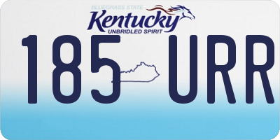 KY license plate 185URR
