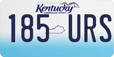 KY license plate 185URS