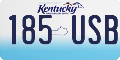 KY license plate 185USB