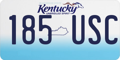 KY license plate 185USC
