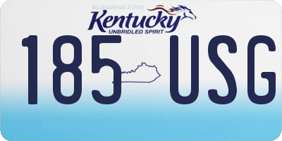 KY license plate 185USG