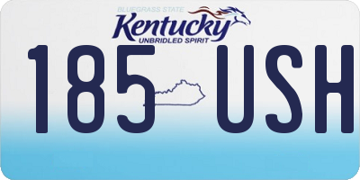 KY license plate 185USH
