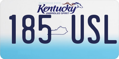 KY license plate 185USL