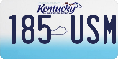 KY license plate 185USM