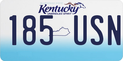 KY license plate 185USN