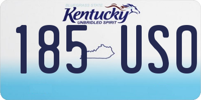 KY license plate 185USO