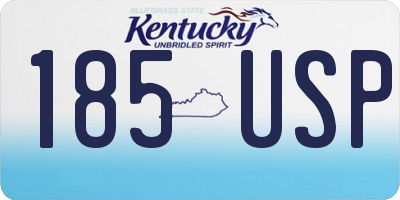 KY license plate 185USP