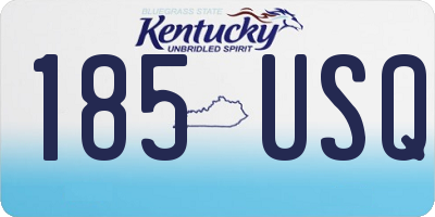 KY license plate 185USQ