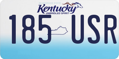 KY license plate 185USR