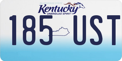 KY license plate 185UST