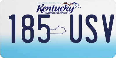 KY license plate 185USV