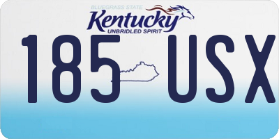 KY license plate 185USX
