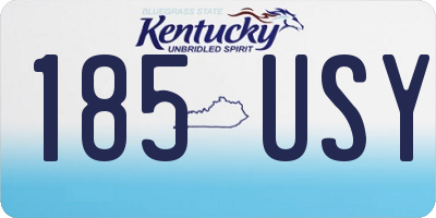 KY license plate 185USY