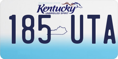 KY license plate 185UTA