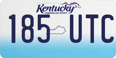 KY license plate 185UTC