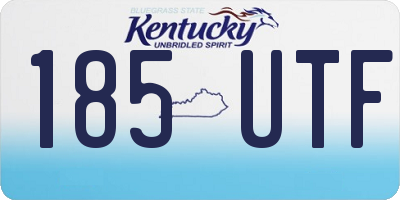 KY license plate 185UTF