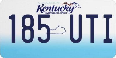KY license plate 185UTI