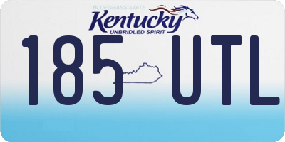 KY license plate 185UTL