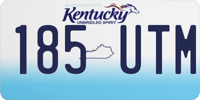 KY license plate 185UTM