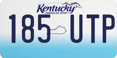 KY license plate 185UTP