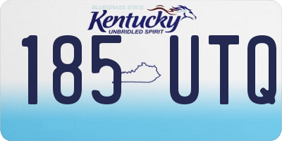 KY license plate 185UTQ