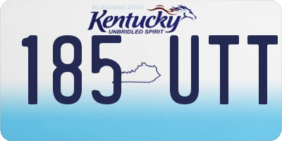 KY license plate 185UTT