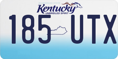 KY license plate 185UTX