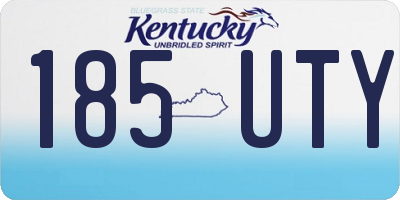 KY license plate 185UTY