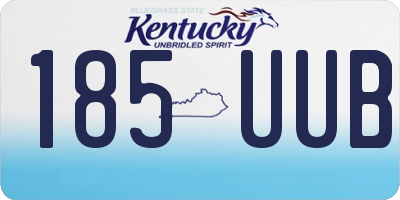 KY license plate 185UUB