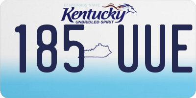 KY license plate 185UUE