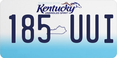 KY license plate 185UUI